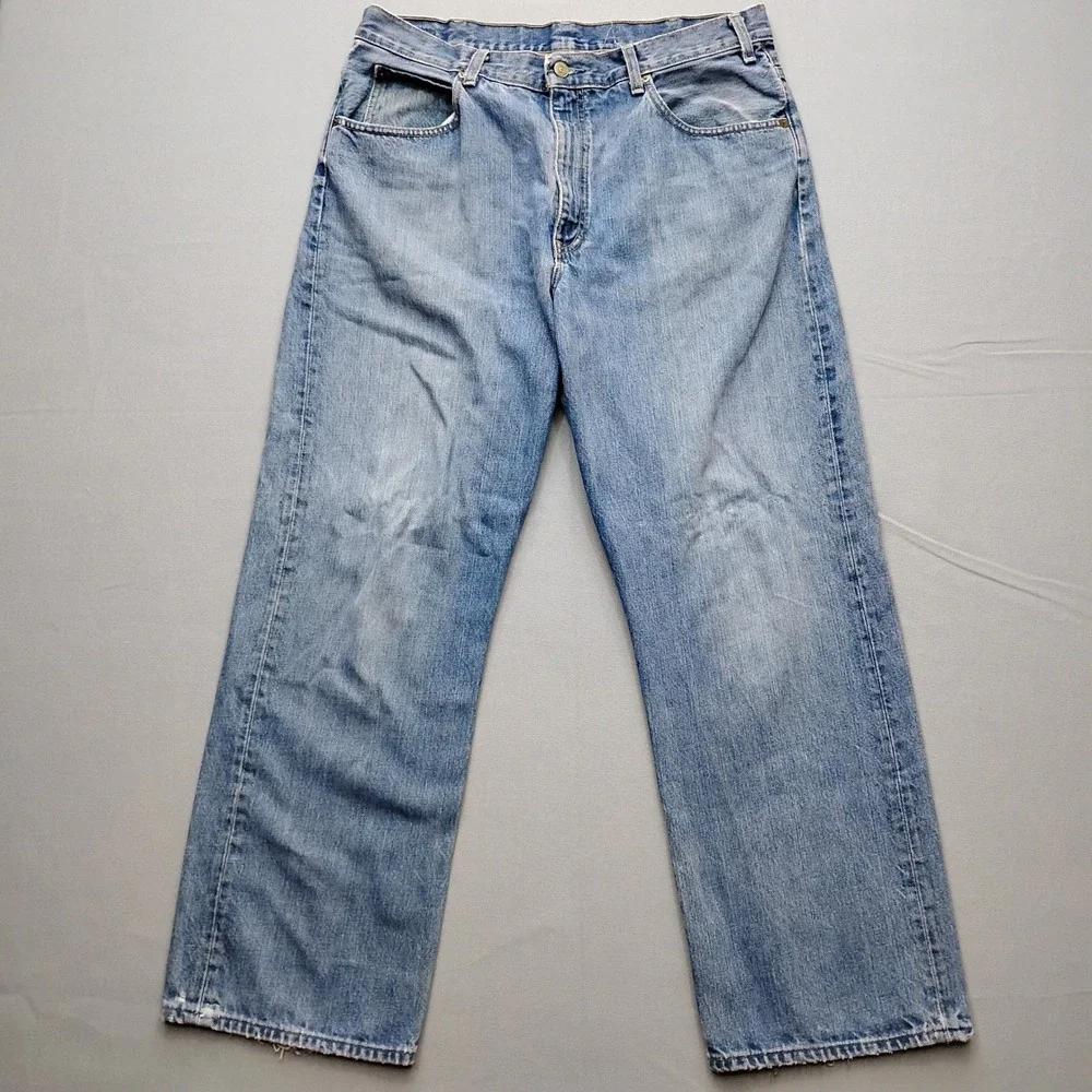 GAP Loose Fit Light Wash Denim Jeans Mens 36x30 Blue Cotton